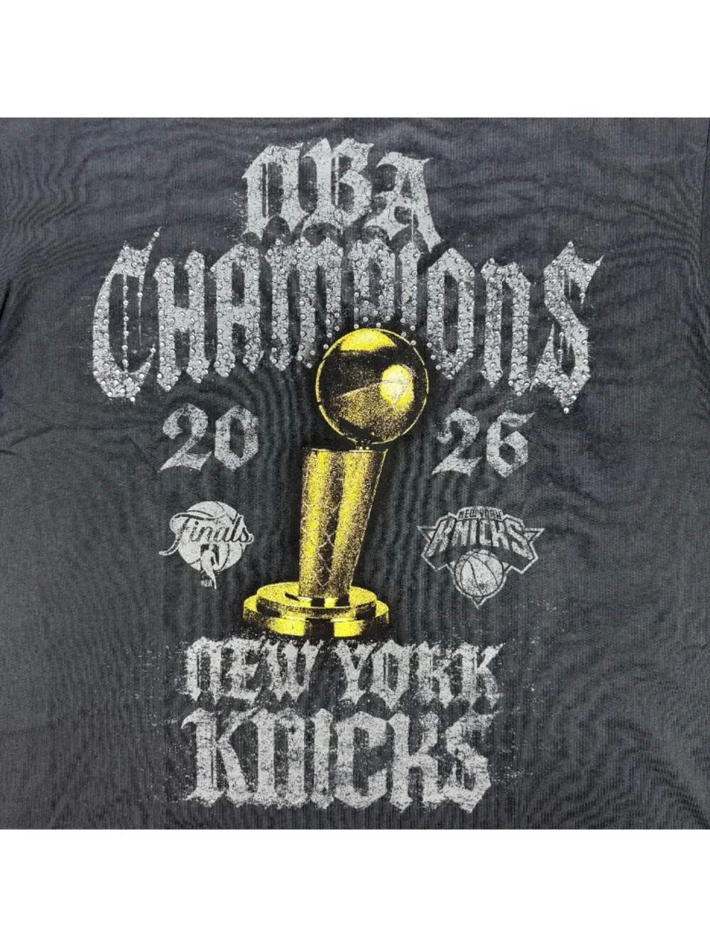 New York Knicks T Shirt Mens XXL NBA Champions Locker Room On Court Crystal Nike